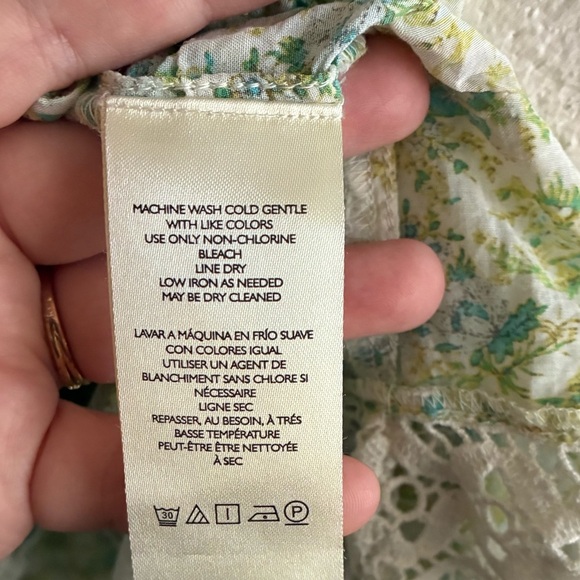 Free People Shea Printed Undersea Combo Button Back Closure Mini Dress M - Picture 16 of 16